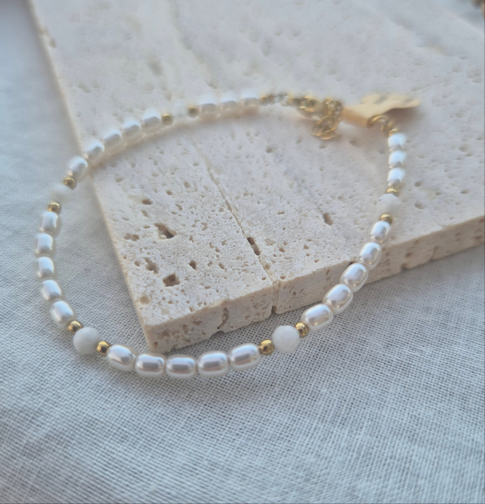 Bracelet Agate blanche