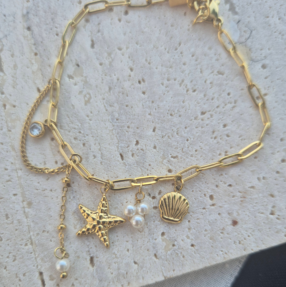 Bracelet breloque étoile de mer