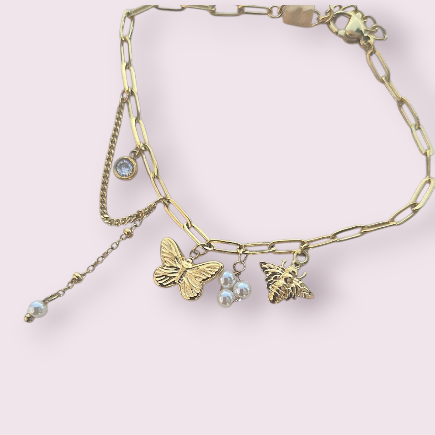 Bracelet breloque papillons