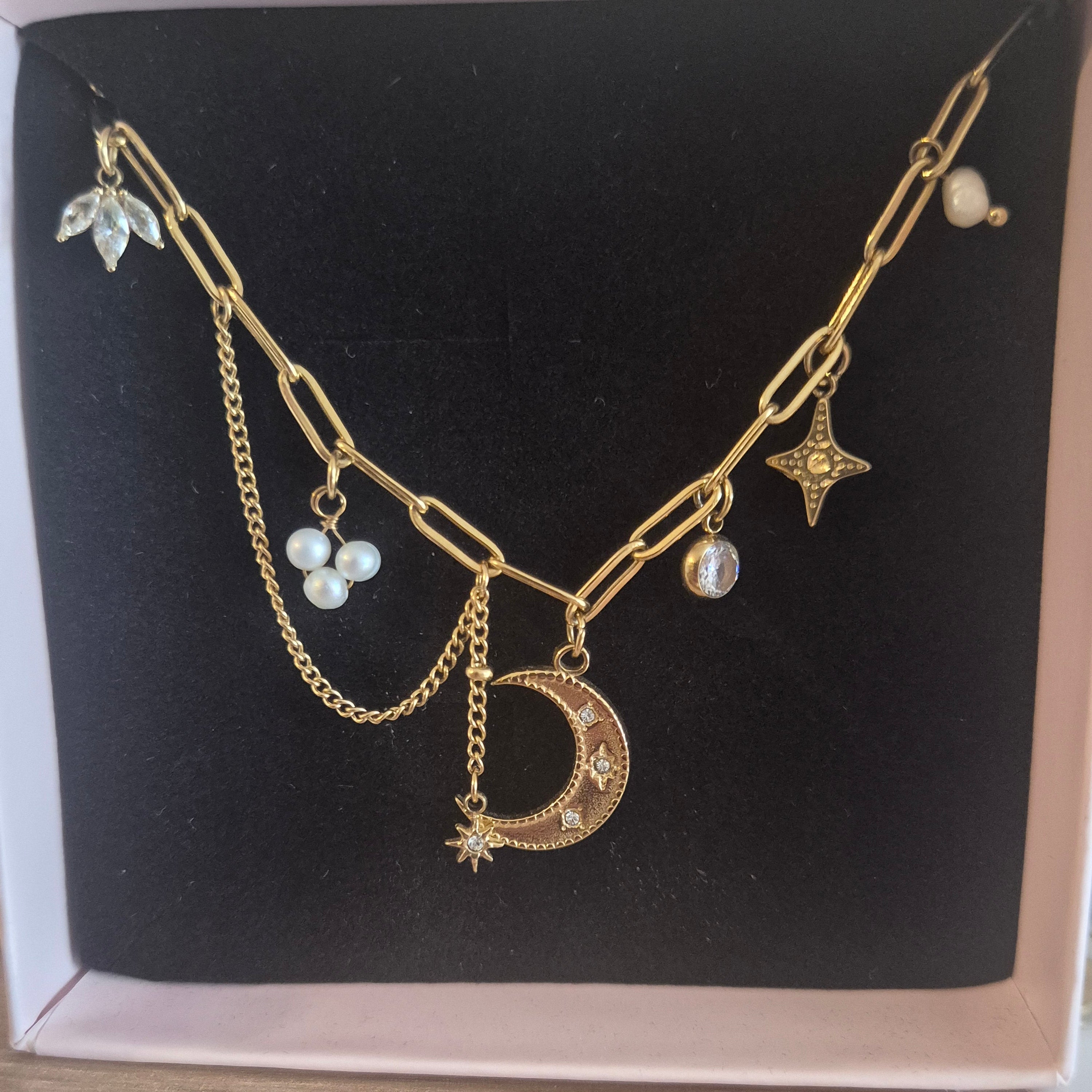 Bracelet breloque lune