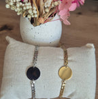 Bracelet avec gravure personnalisée chaîne gourmette