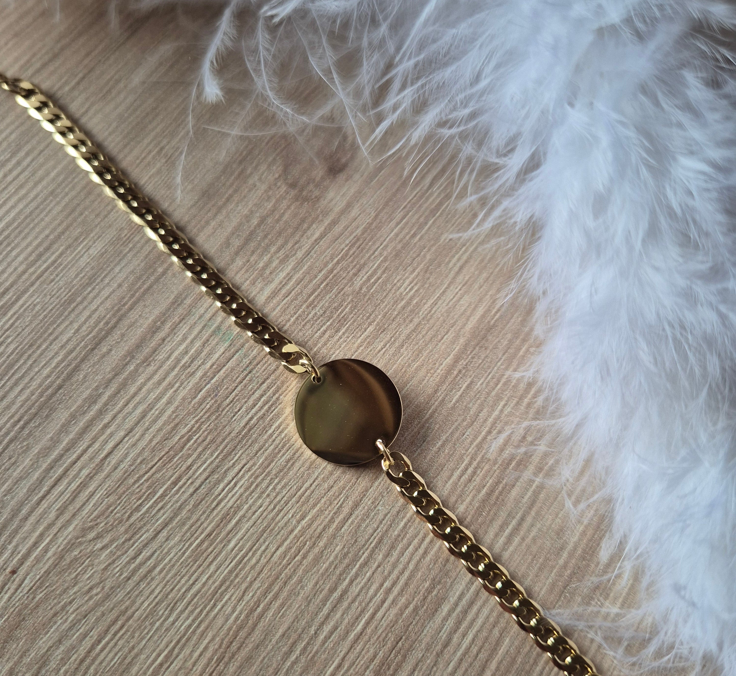 Bracelet avec gravure personnalisée chaîne gourmette